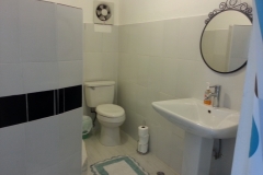 Bathroom with shower.